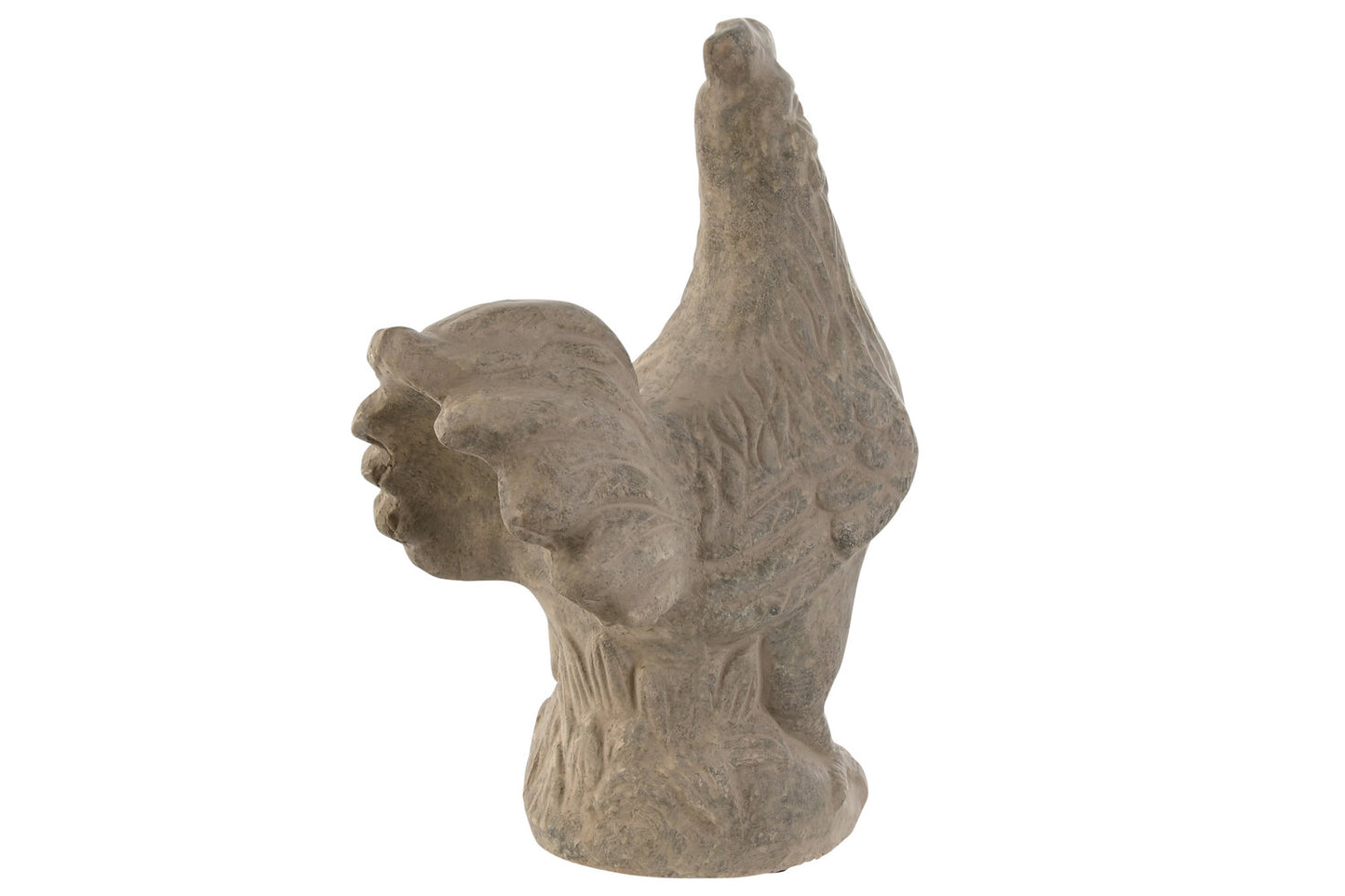 FIGURA CEMENTO 25X16X32 GALLINA DESGASTADO GRIS