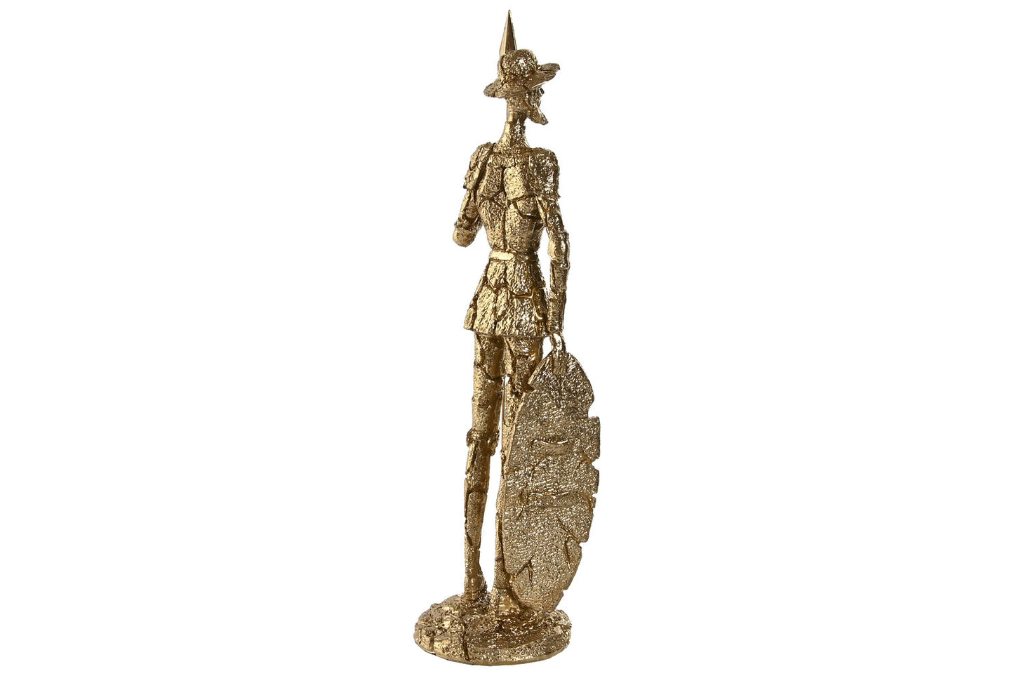 FIGURA RESINA 10X10X37 QUIJOTE DORADO