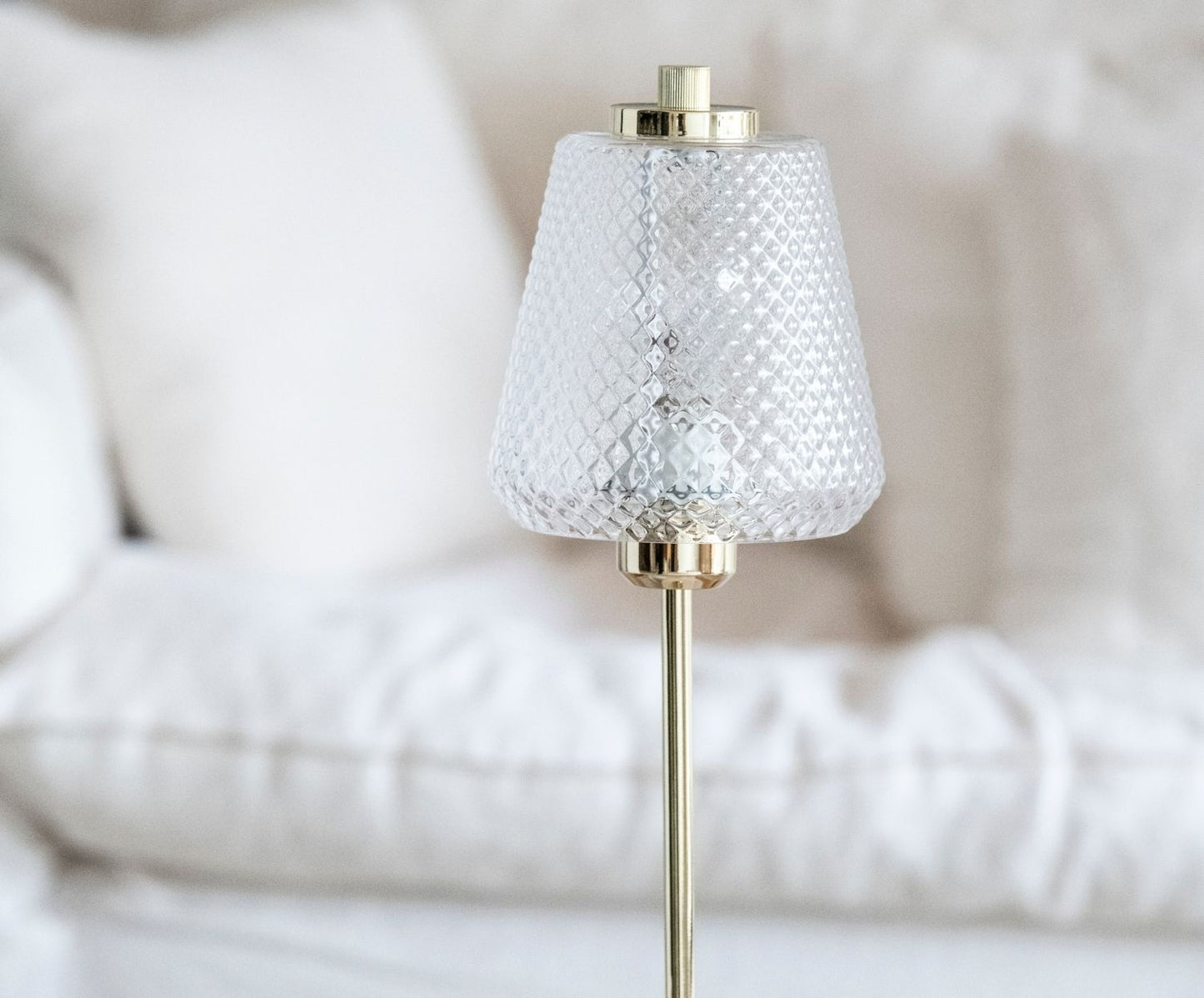 LÁMPARA ELIZABETH VID/DORADO Ø15X42