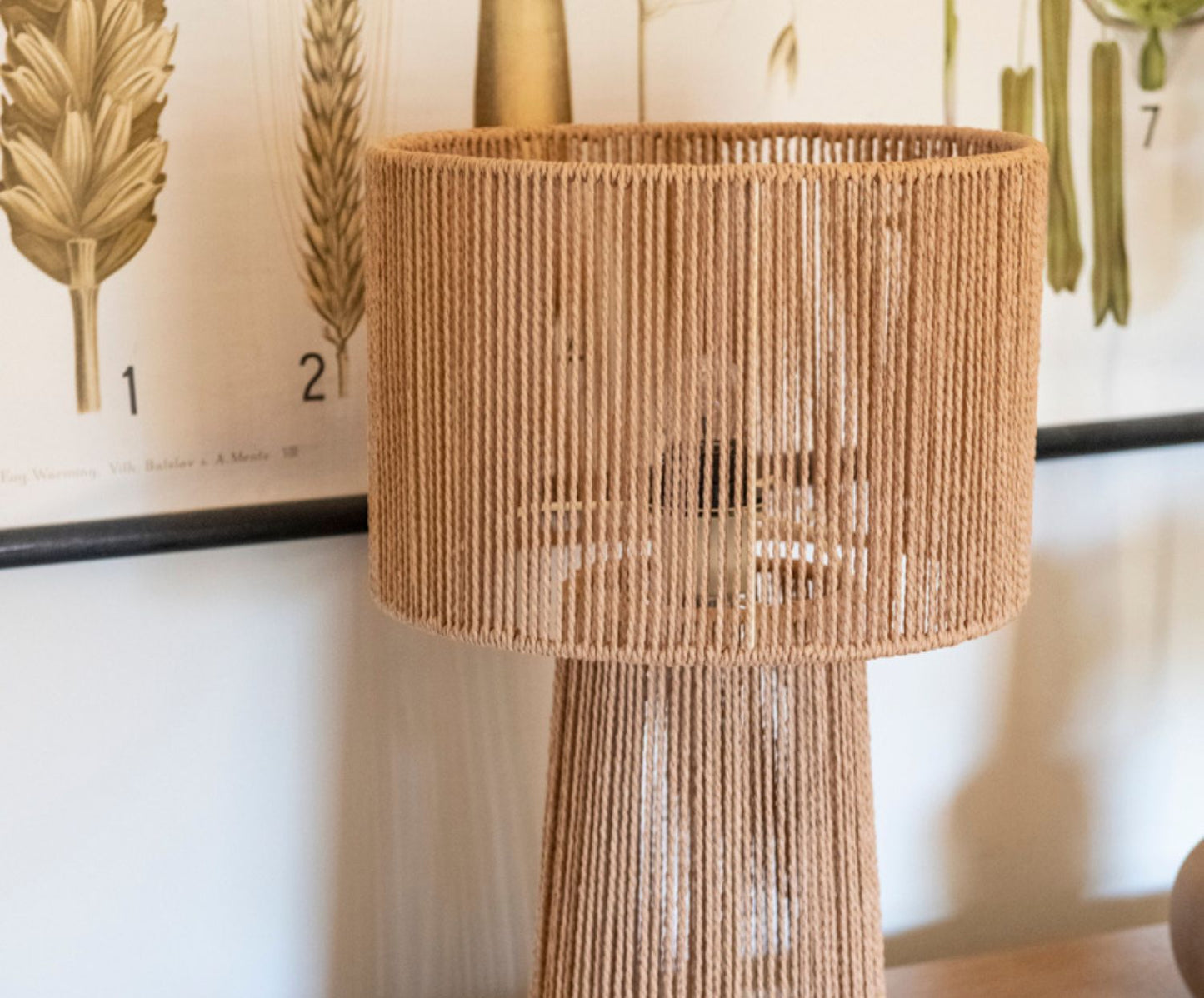 LÁMPARA MESA CUERDA DE PAPEL