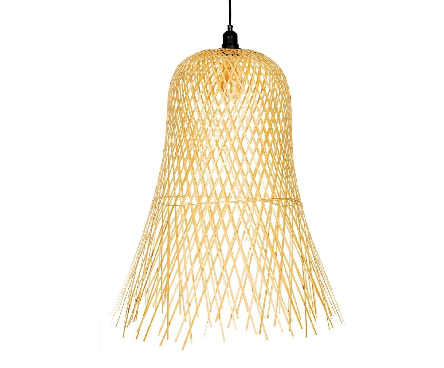 LÁMPARA TECHO BAMBÚ 56X56X70CM