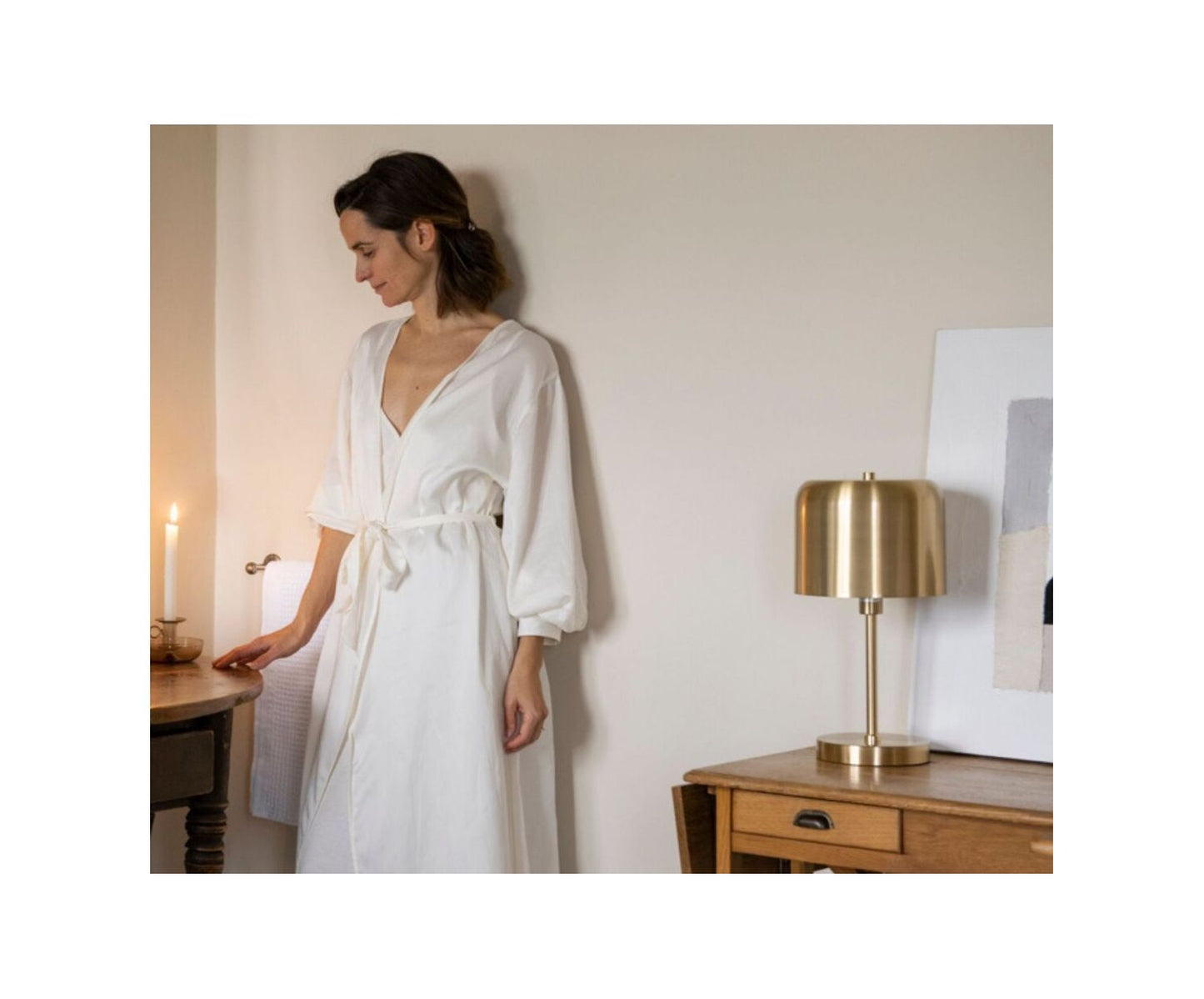 LÁMPARA MESA METAL DORADO Ø20X40