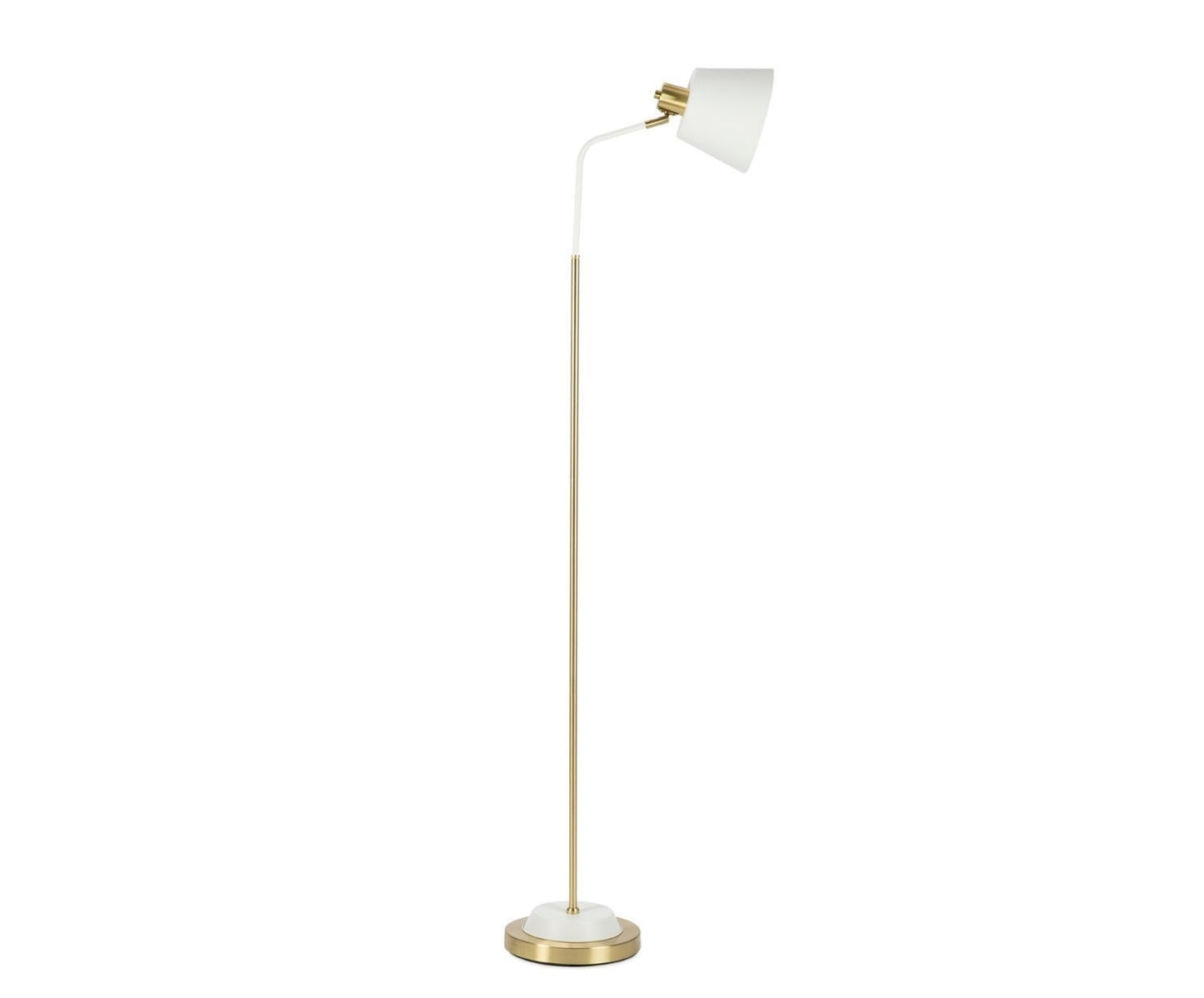LÁMPARA PIE METAL BLANCO 46X25X158