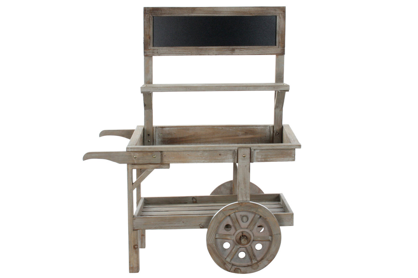 CARRO ABETO PIZARRA 87X41X109 RUEDAS MARRON CLARO