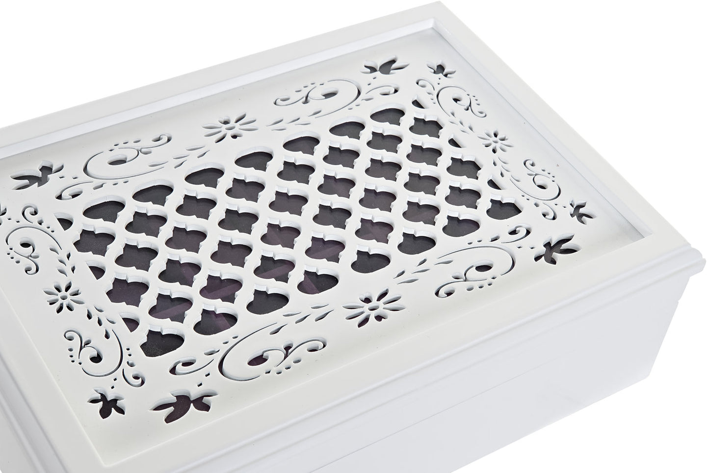 RELOJERO MDF CRISTAL 29X20X9:5 BLANCO