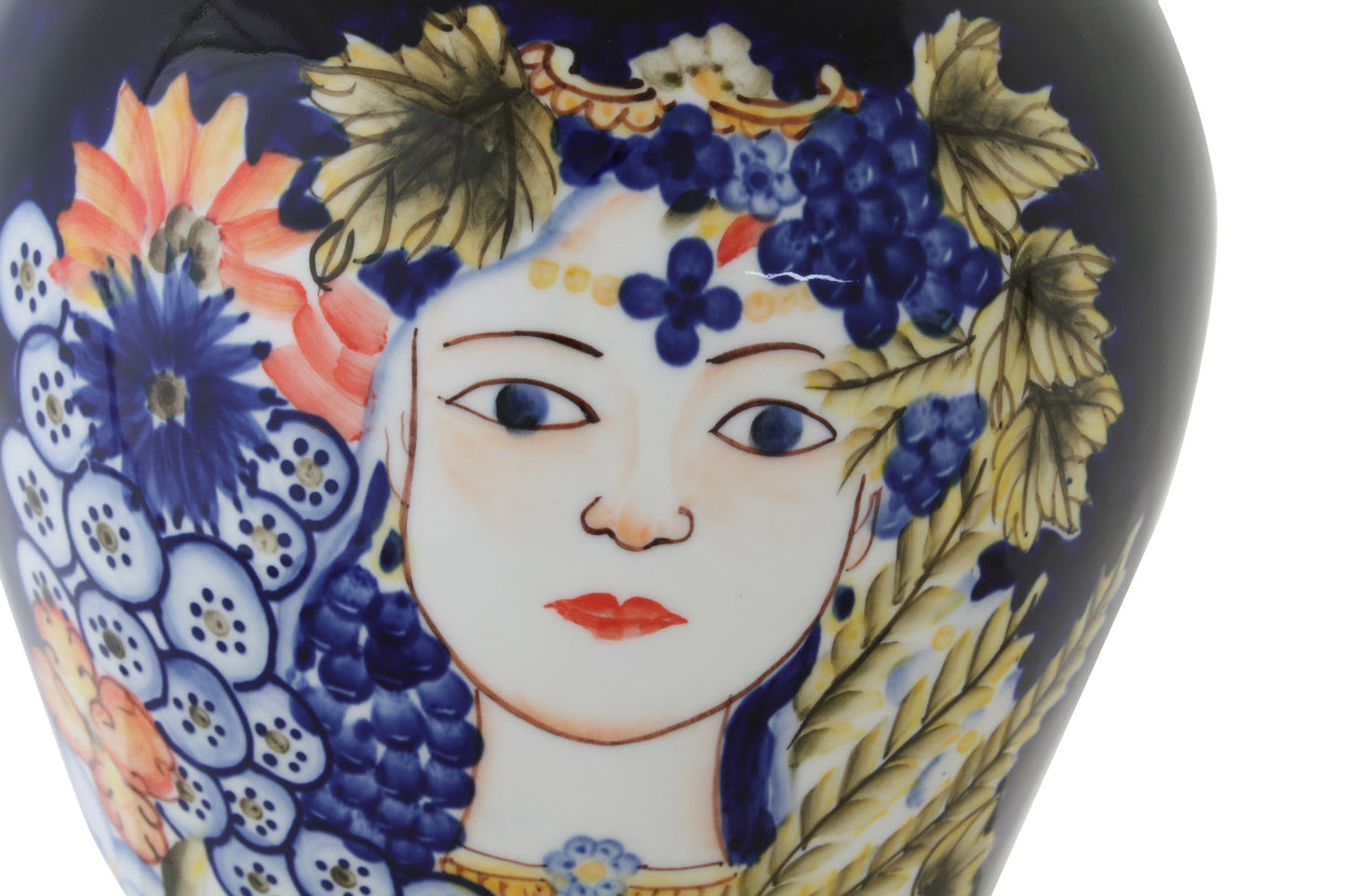 JARRON PORCELANA 22X22X42 CARA MULTICOLOR