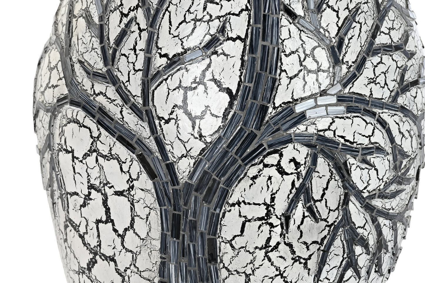 JARRON CRISTAL TERRACOTA 29X29X60 ARBOL BLANCO