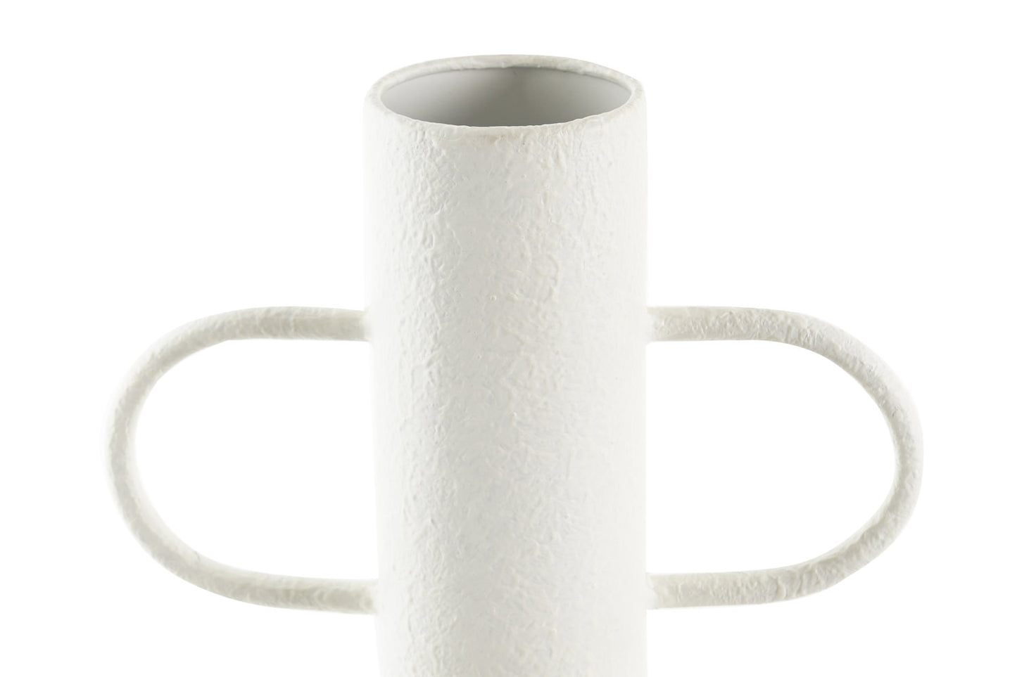 JARRON METAL FIBRA 20X16X40 BLANCO