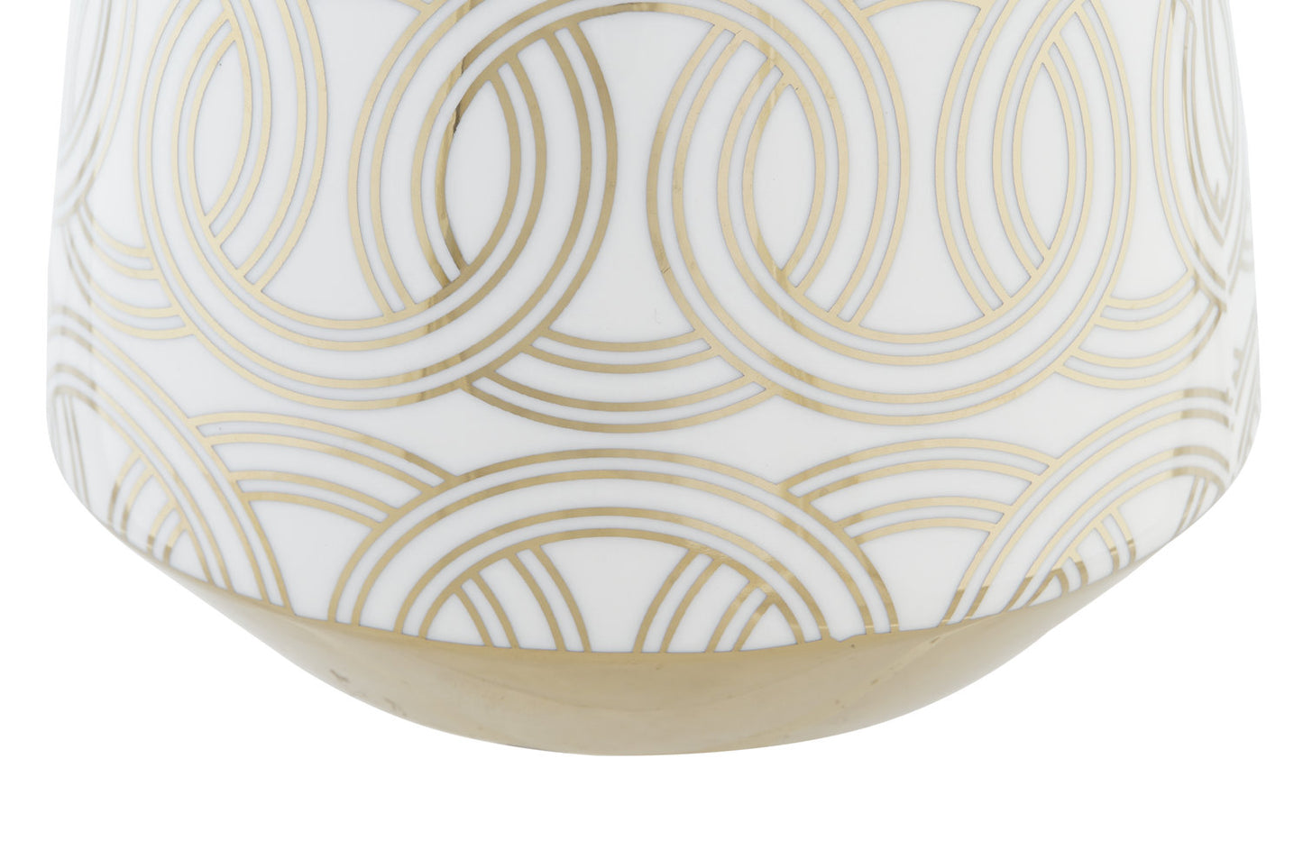 JARRON PORCELANA 16X16X18 CROMADO BLANCO