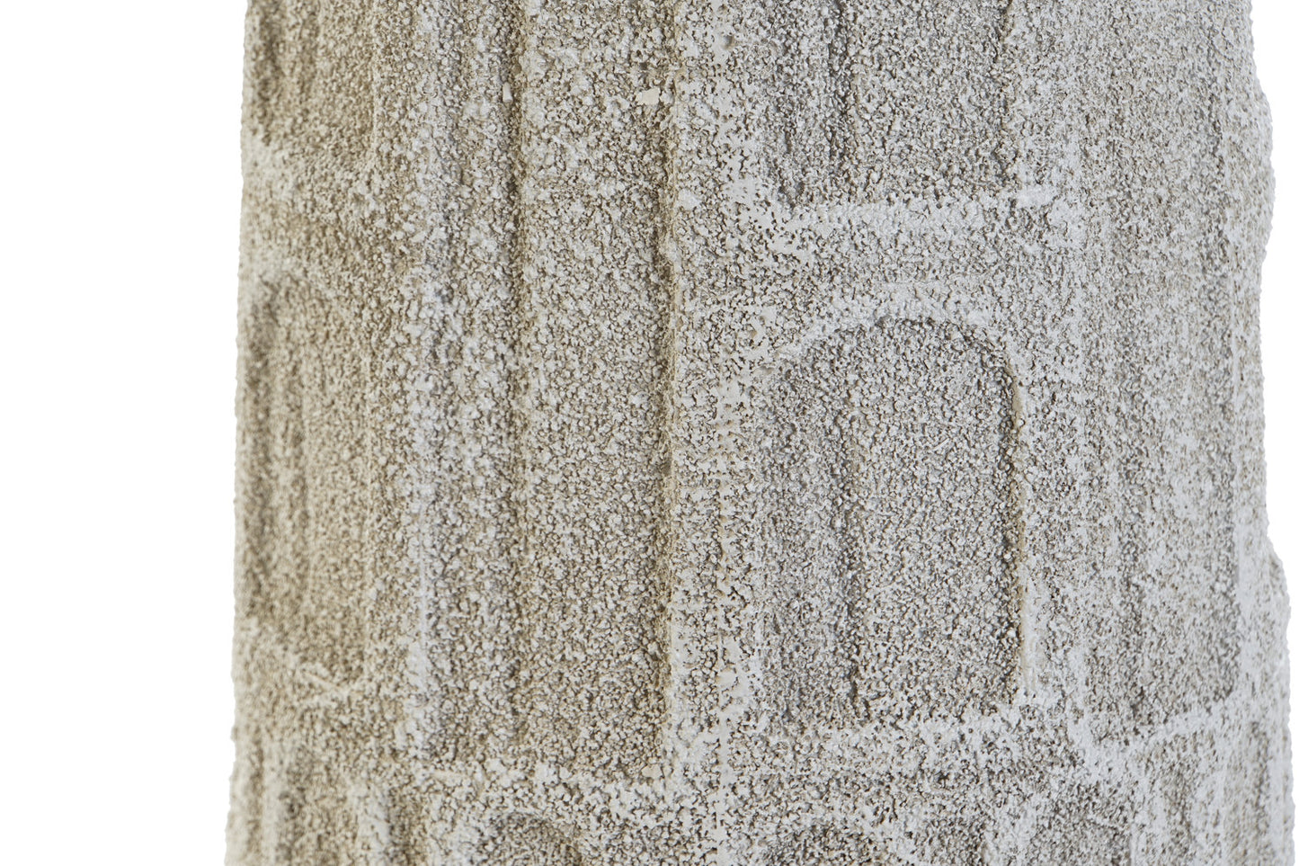 JARRON RESINA 15X15X41 RUGOSO BLANCO