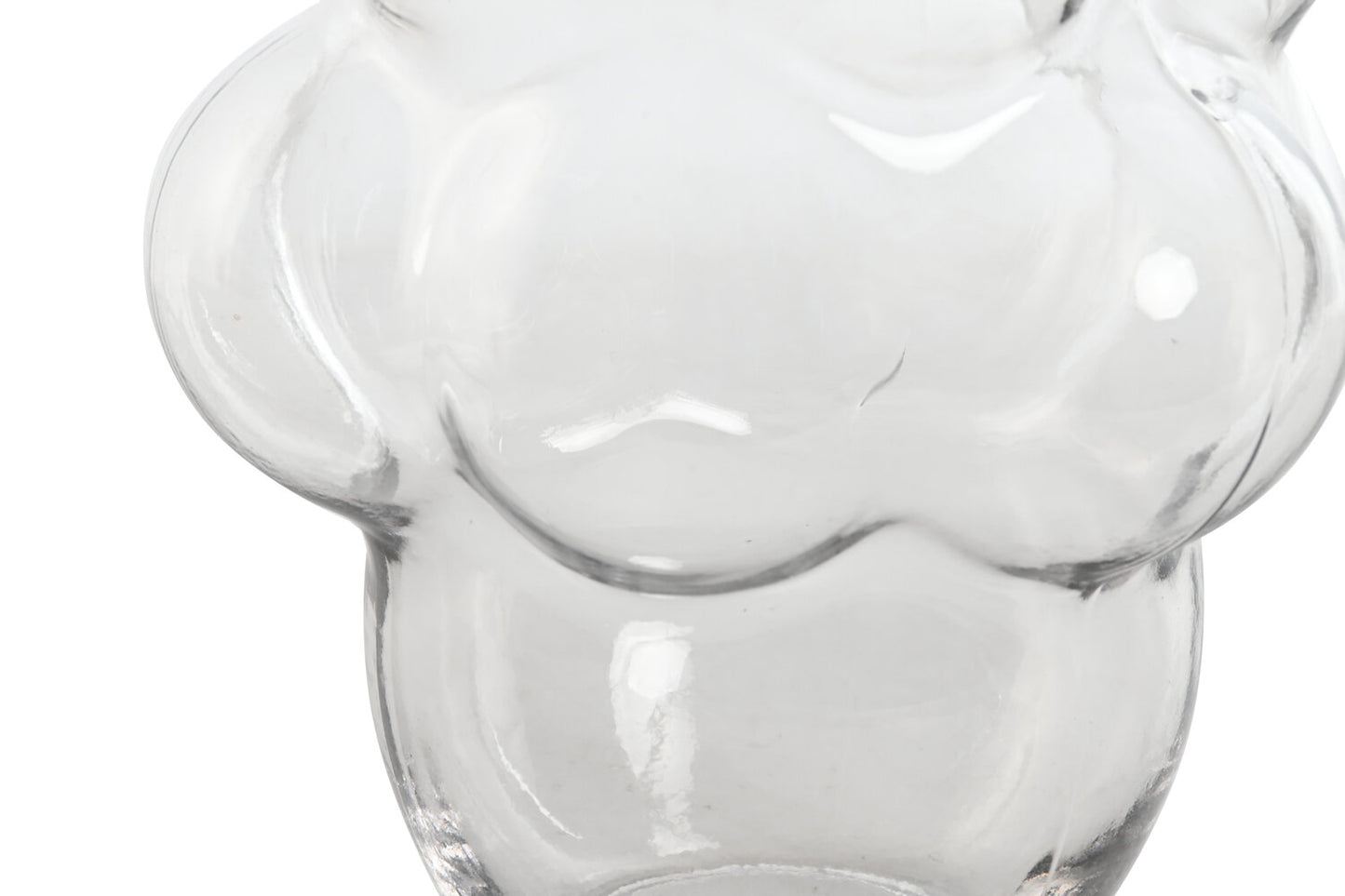 JARRON CRISTAL 19X17X24 BUBBLE TRANSPARENTE