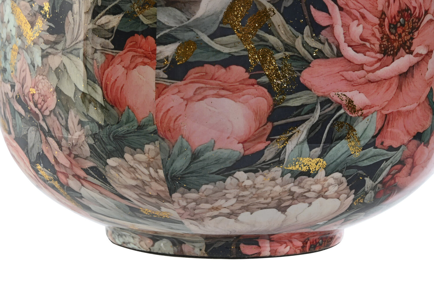 JARRON METAL 25X25X69:3 FLORES ROSA