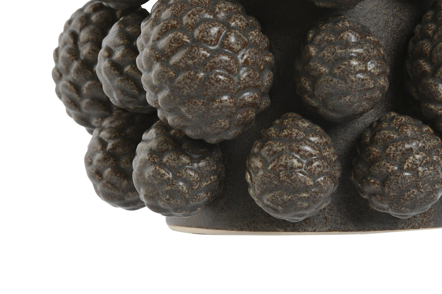 JARRON GRES 25X25X31 PIÑA MARRON