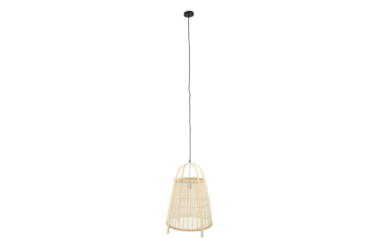 LAMPARA TECHO BAMBU LINO 47X47X64 NATURAL CREMA