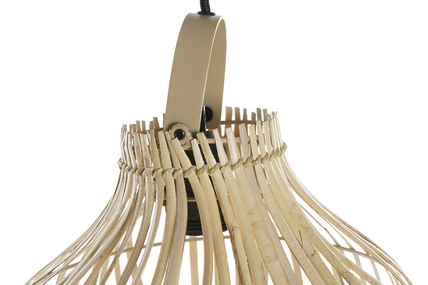 LAMPARA TECHO RATAN 30X30X29 BIMBRE NATURAL MARRON