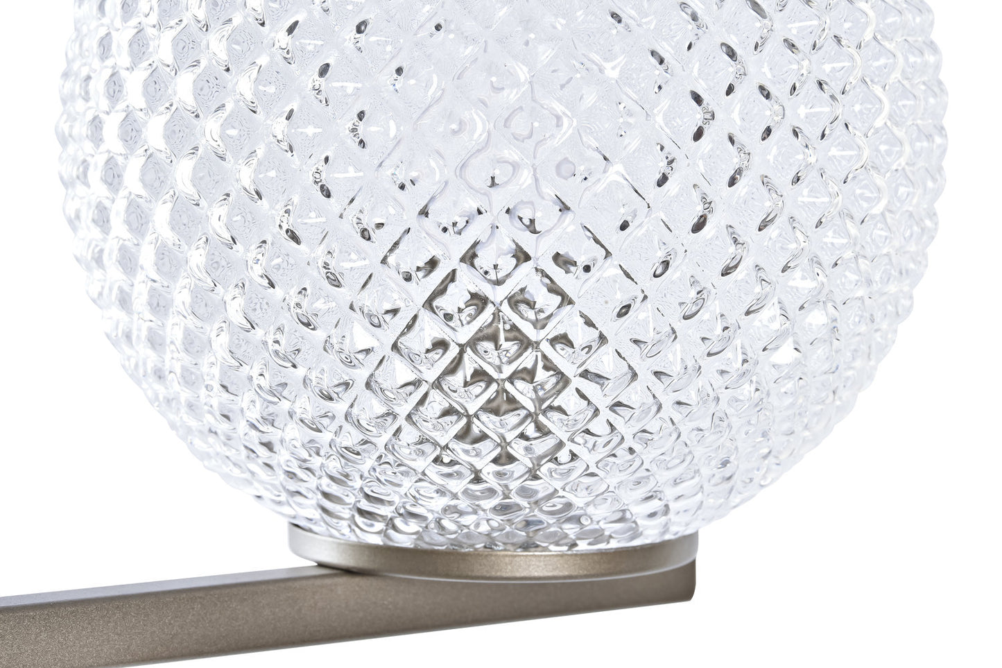 LAMPARA SOBREMESA METAL CRISTAL 38X16X63 2 BOLAS