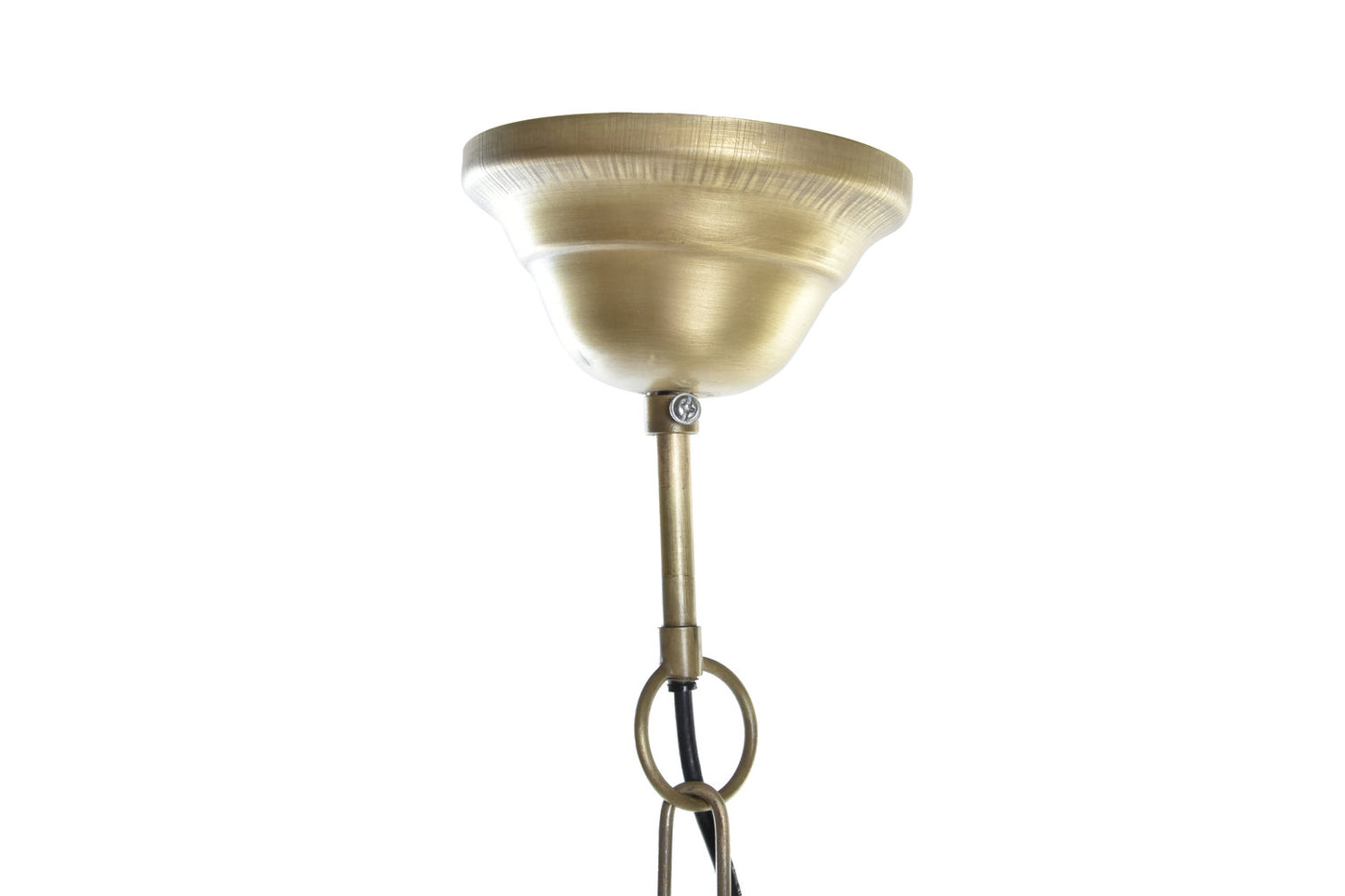 LAMPARA TECHO METAL 41X41X34 DORADO