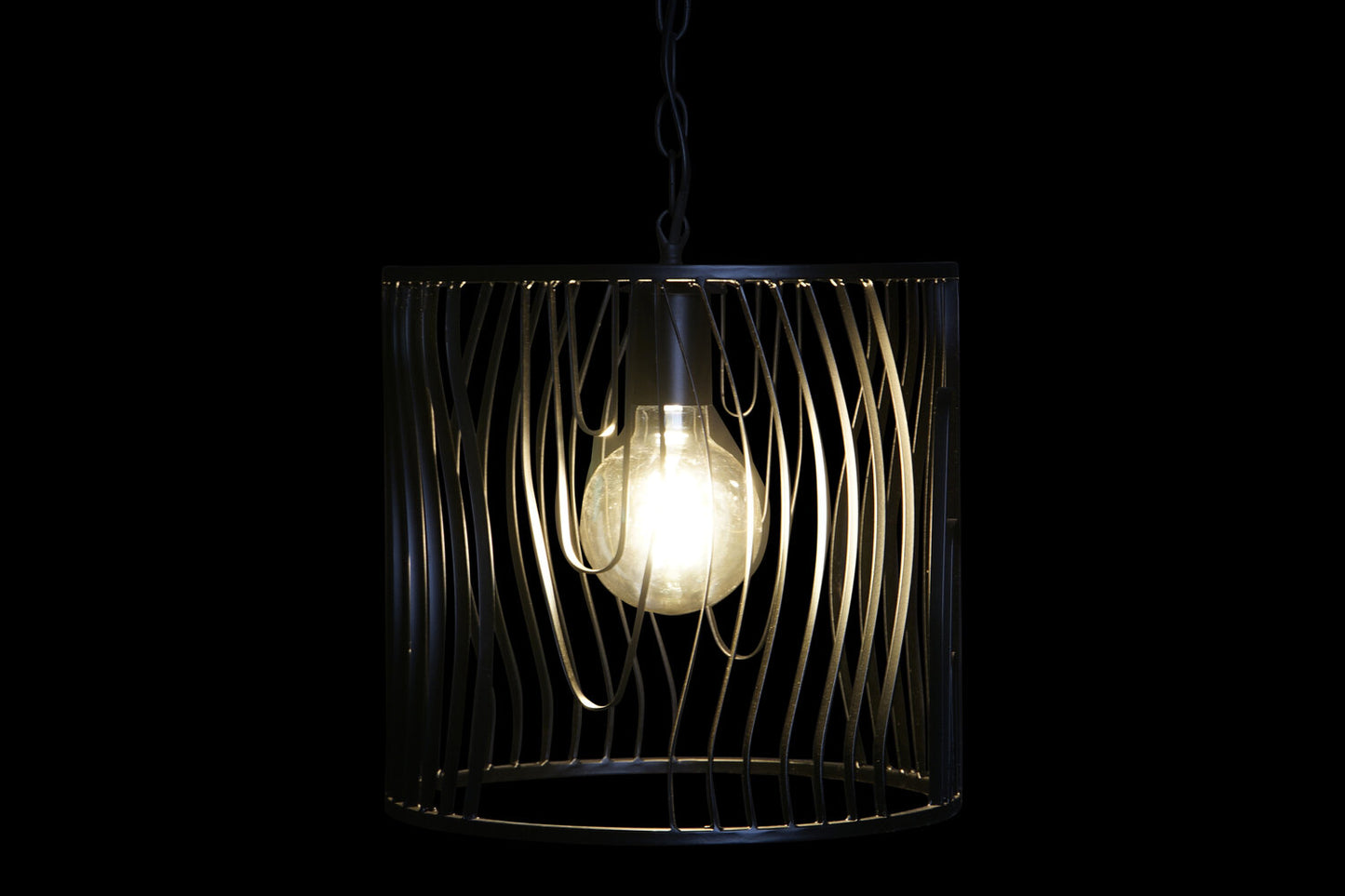 LAMPARA TECHO METAL 30X30X28 NEGRO