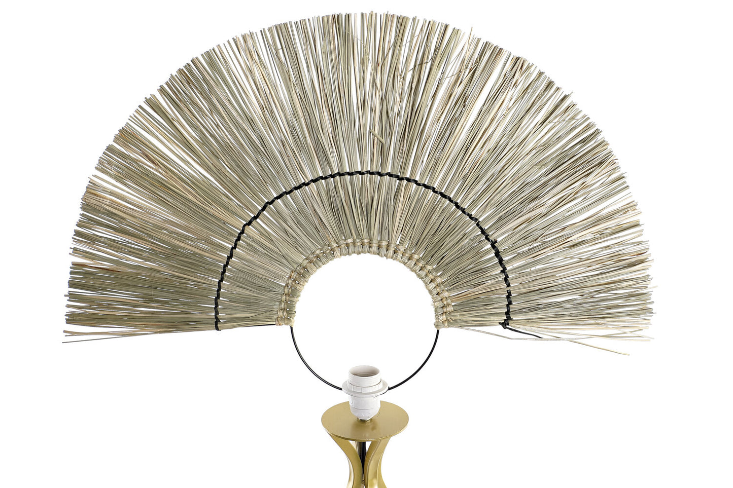 PANTALLA FIBRA METAL 70X6X45 NATURAL MARRON