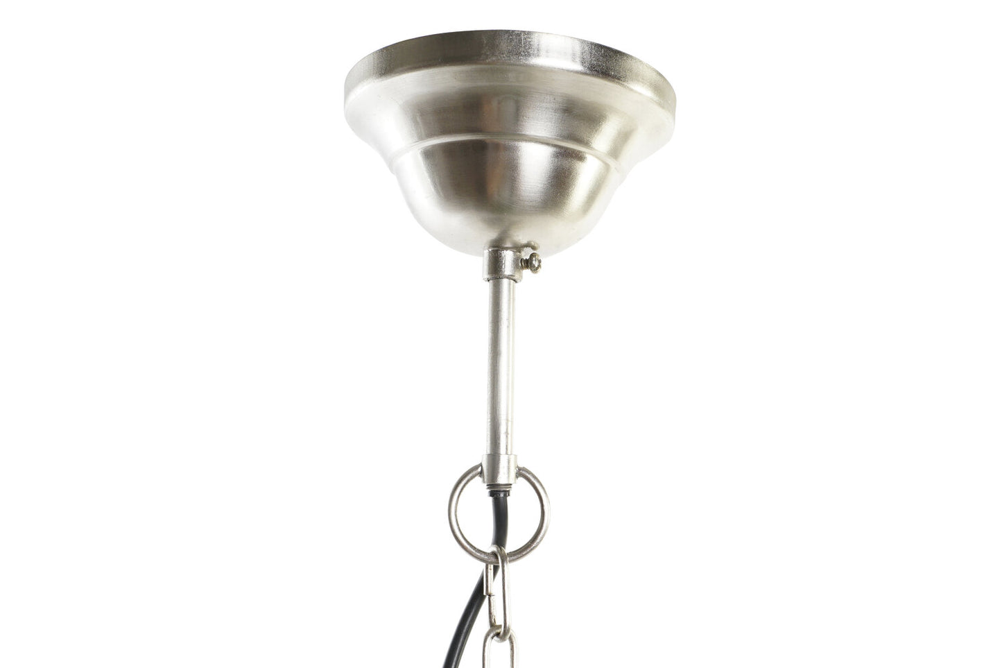 LAMPARA TECHO HIERRO 54X54X30 NIQUELADO PLATEADO