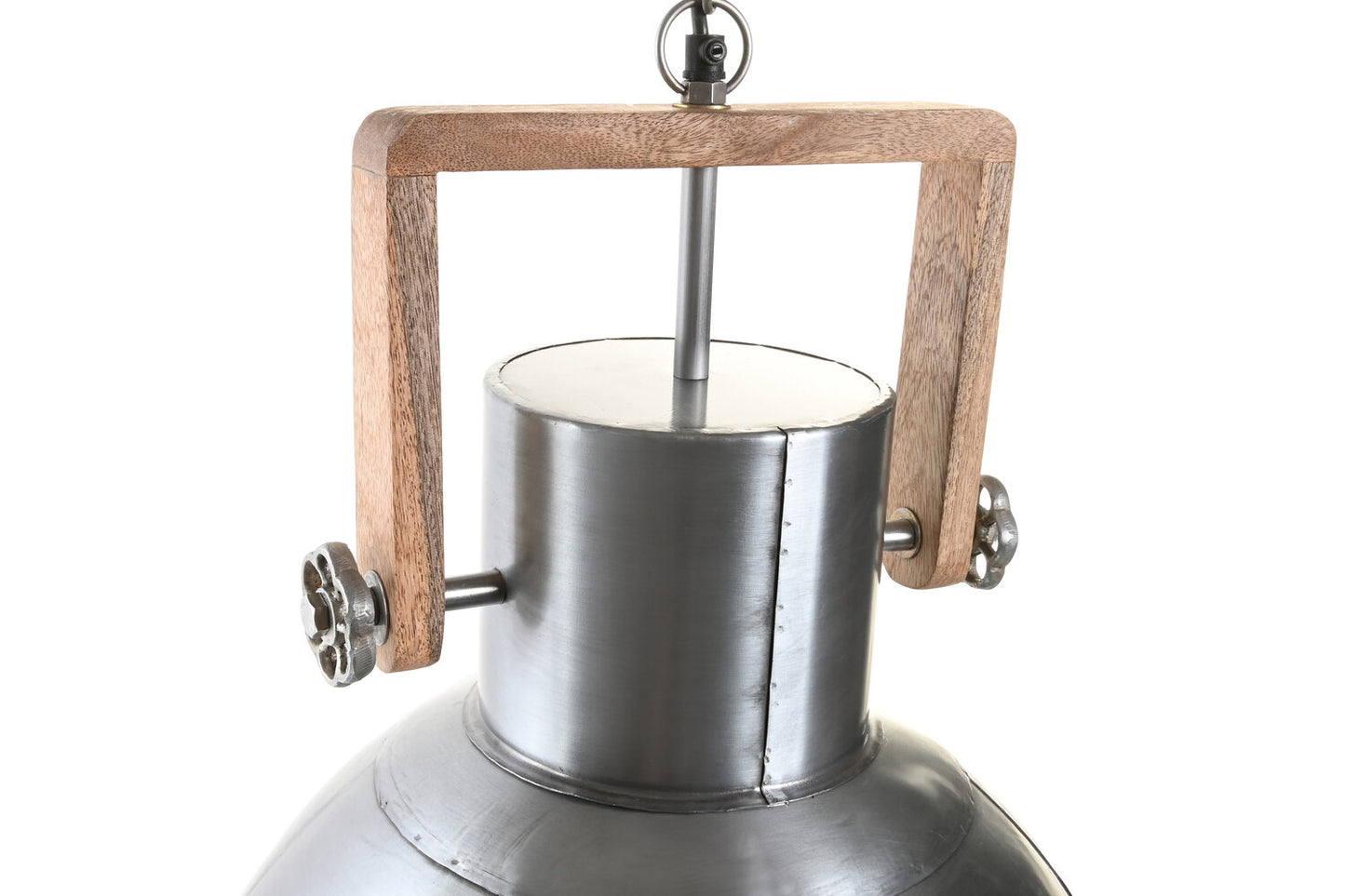 LAMPARA TECHO HIERRO MANGO 40X40X47 ZINCADO