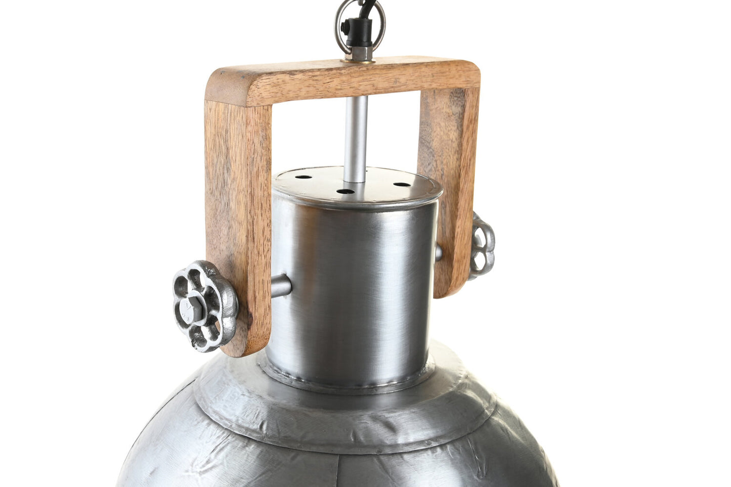 LAMPARA TECHO HIERRO MANGO 31X31X44 DESGASTADO