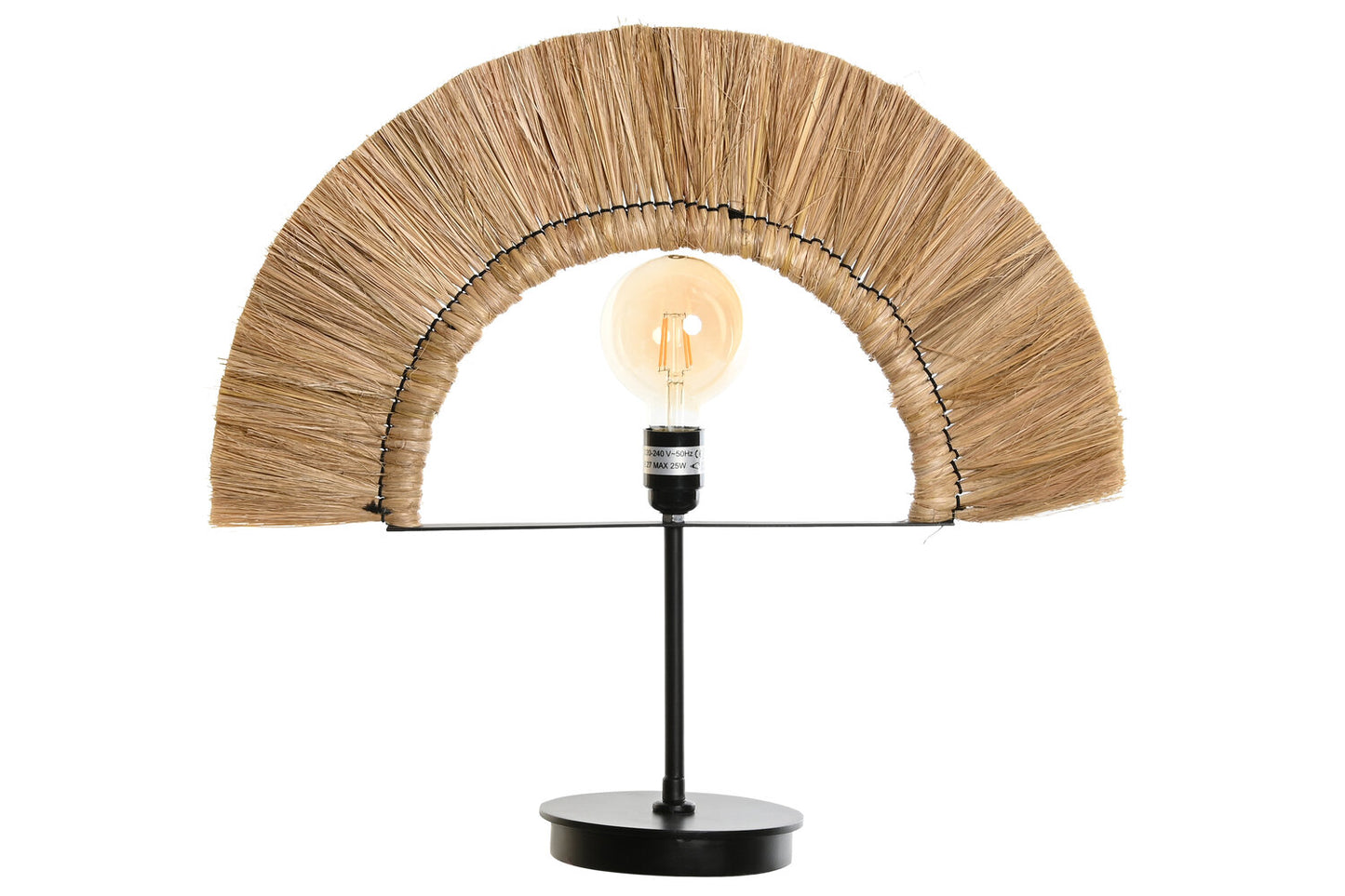 LAMPARA SOBREMESA YUTE HIERRO 57X17X52 NATURAL