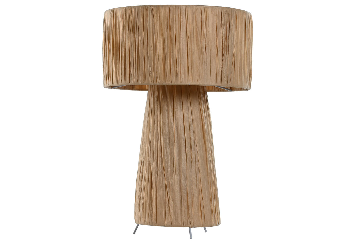 LAMPARA SOBREMESA RAFIA METAL 27X27X40 NATURAL