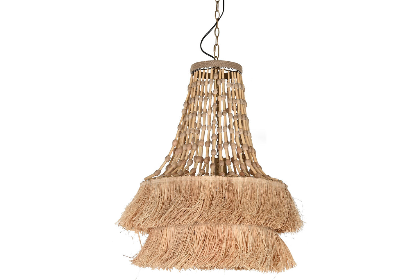 LAMPARA TECHO YUTE METAL 50:5X50:5X148 FLECOS