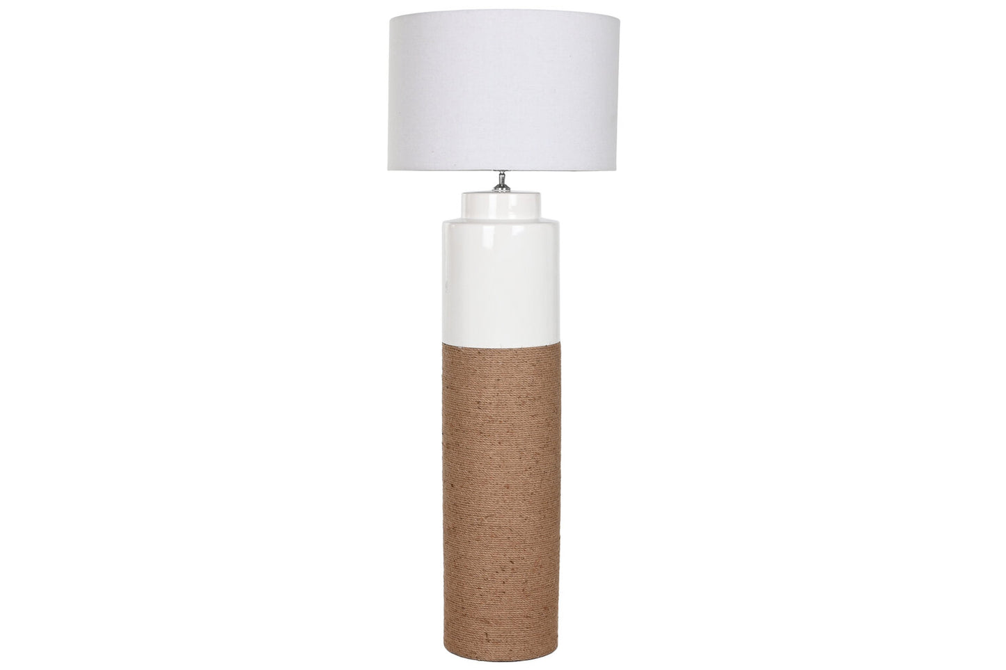 LAMPARA PIE CERAMICA LINO 50X50X139:5 BLANCO