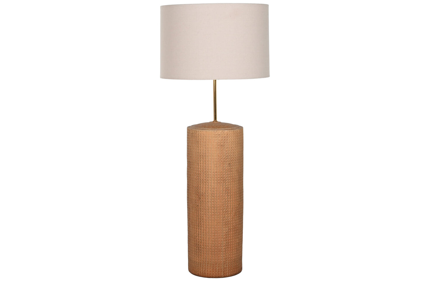 LAMPARA PIE CERAMICA LINO 50X50X124:5 BEIGE