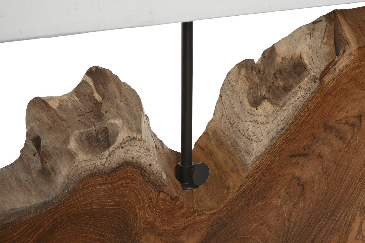 LAMPARA SOBREMESA TECA HIERRO 60X20X55