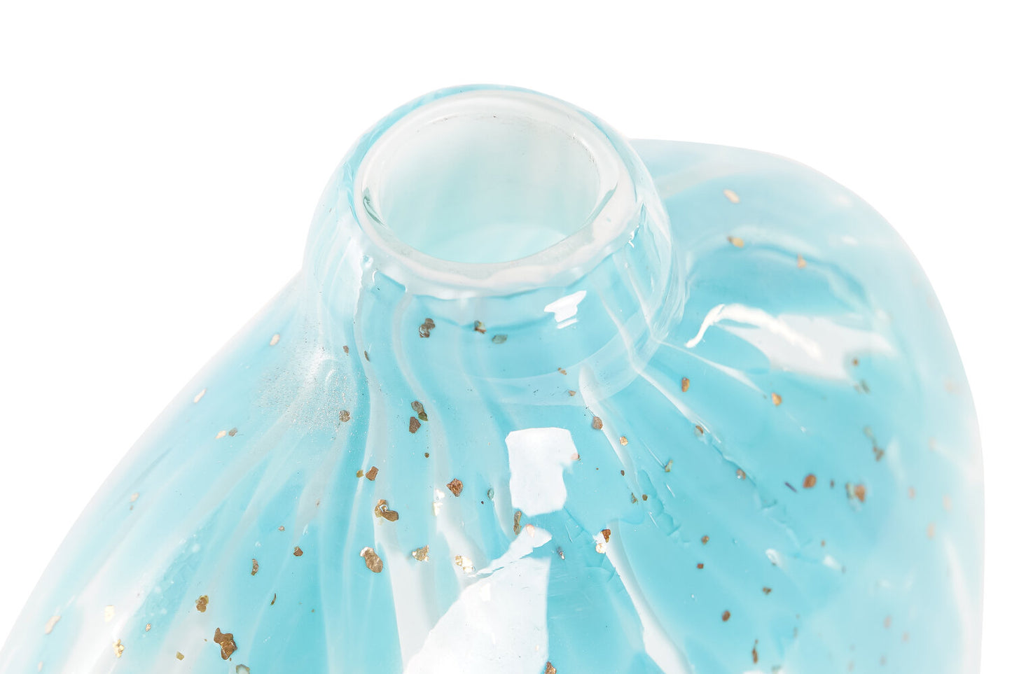 JARRON CRISTAL 12:5X6:5X28 PERLADO AZUL