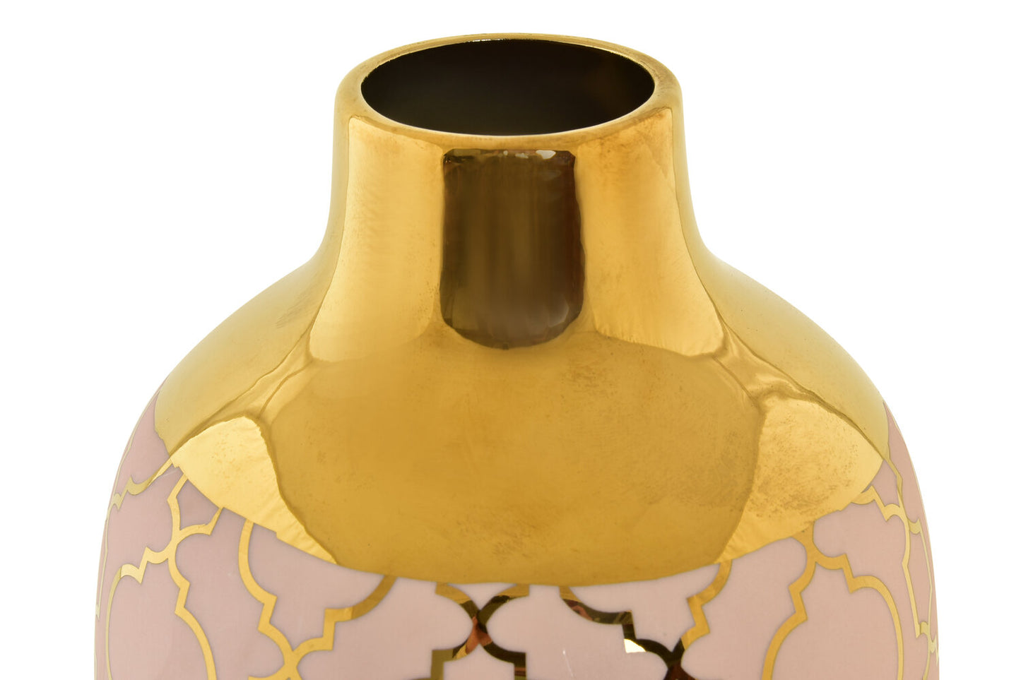 JARRON PORCELANA 15X15X41:5 CROMADO ROSA