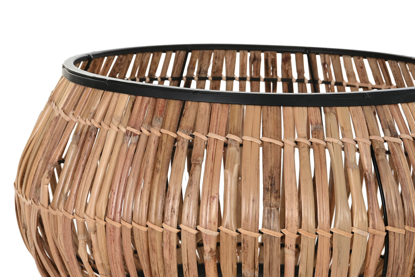 MACETERO SET 2 RATAN METAL 50X50X25:4 NATURAL
