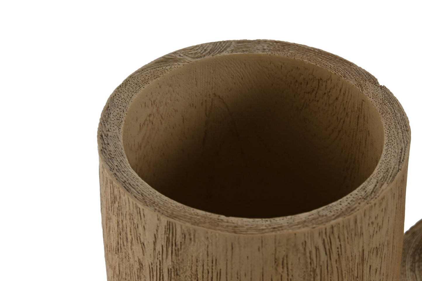 JOYERO RESINA 9X9X19 CON TAPA SIMIL MADERA MARRON