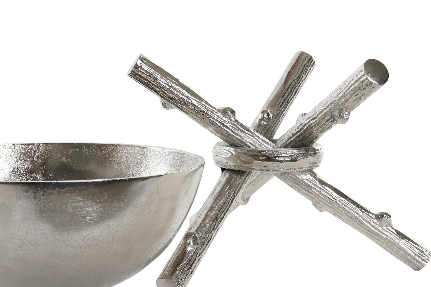 CENTRO MESA ALUMINIO 30X30X28 PLATEADO