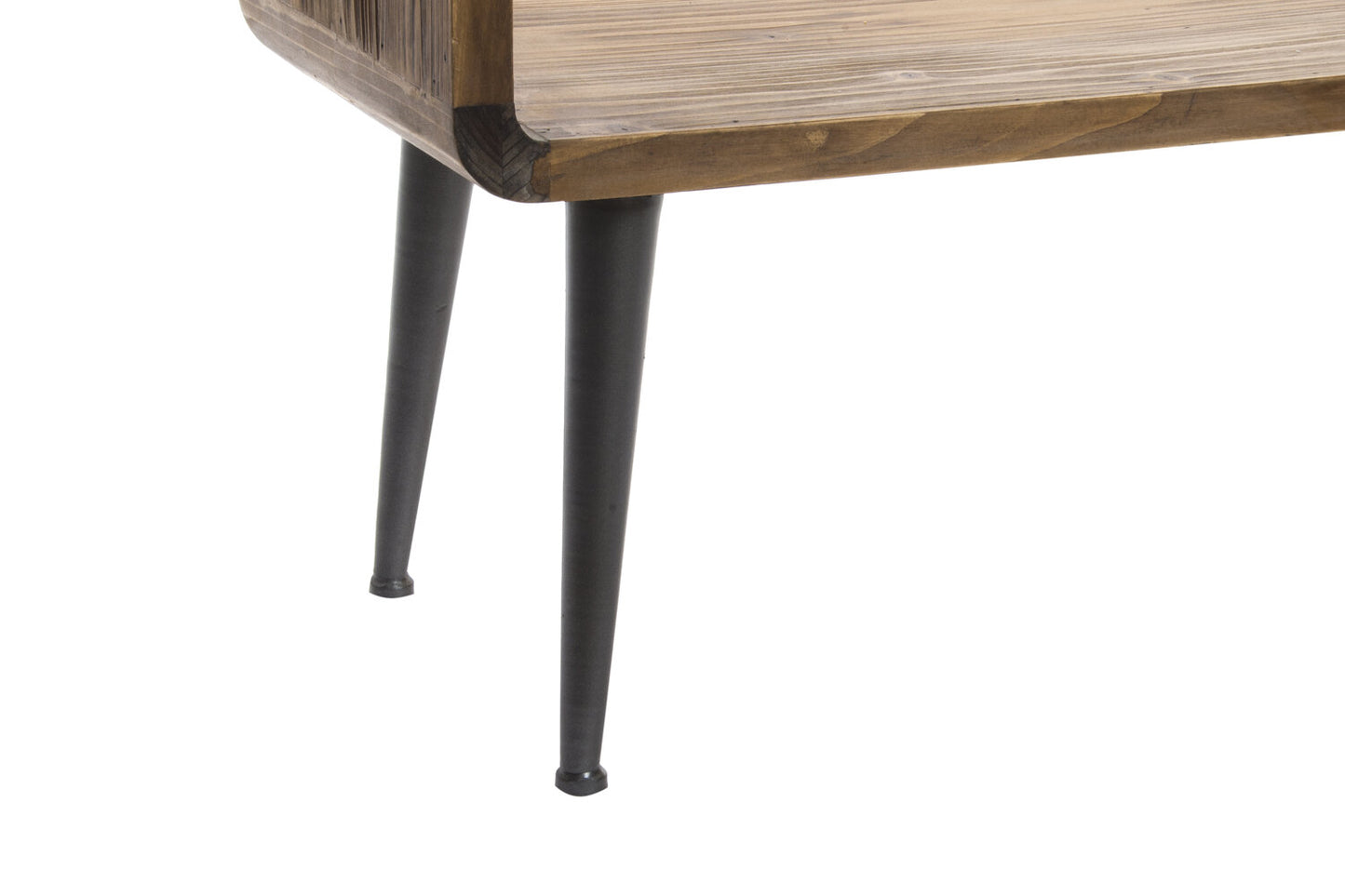 CONSOLA MADERA METAL 115X30X96 NATURAL