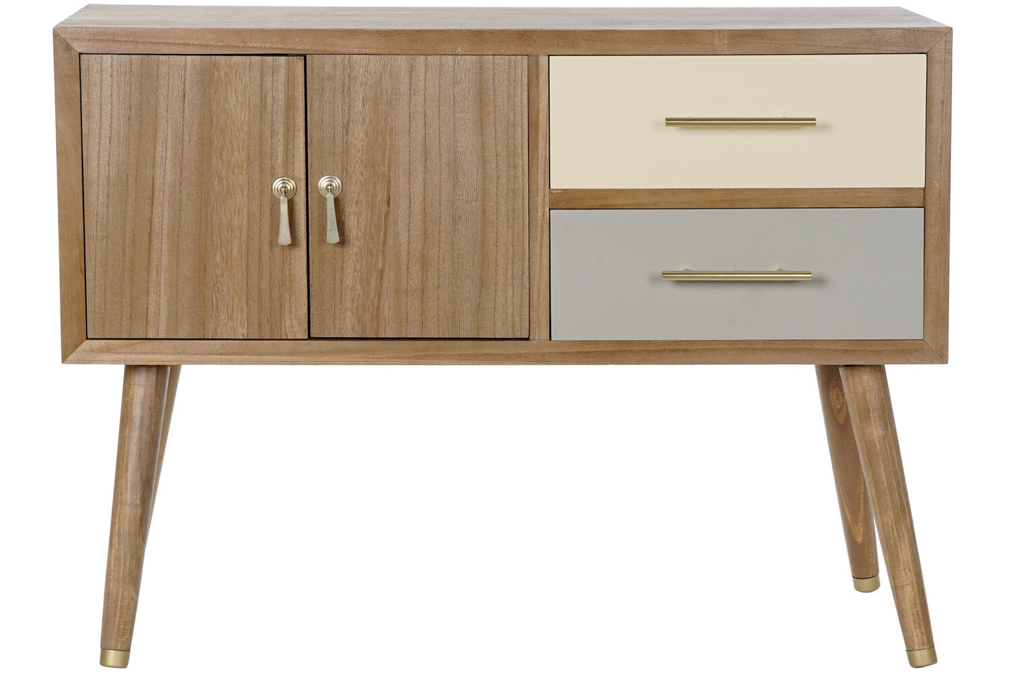 MUEBLE TV PAULOWNIA METAL 90X34X66:5 GRIS