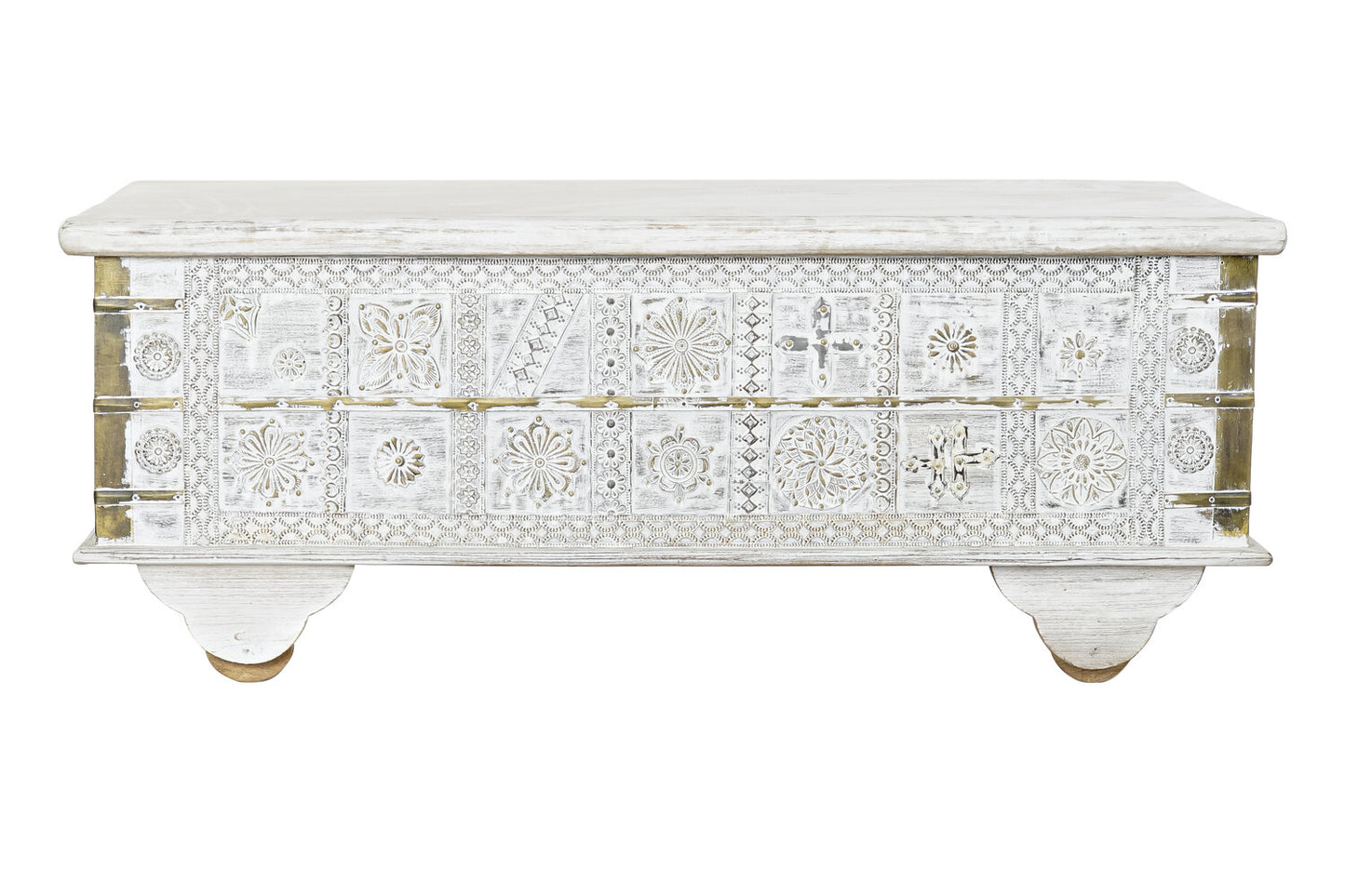 MESA CENTRO MANGO METAL 115X60X45 DECAPE BLANCO