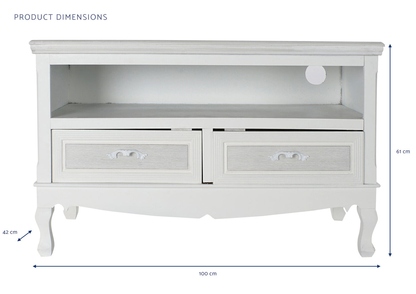 MESA CENTRO MADERA MDF 100X42X61 BLANCO