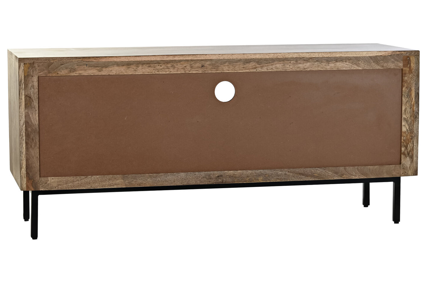 MUEBLE TV MANGO METAL 125X40X55 NEGRO