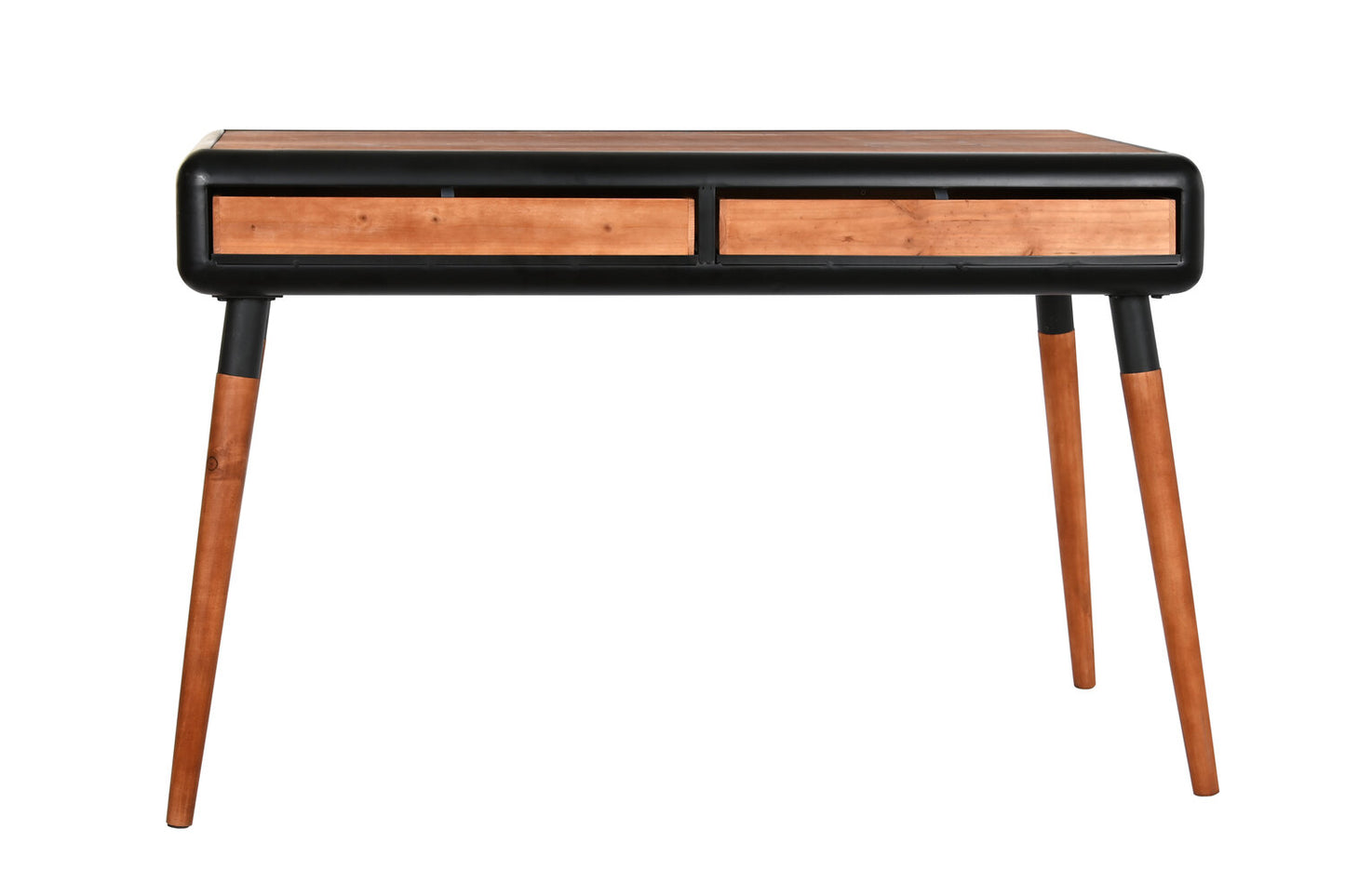 CONSOLA ABETO METAL 120X50X77 MARRON OSCURO