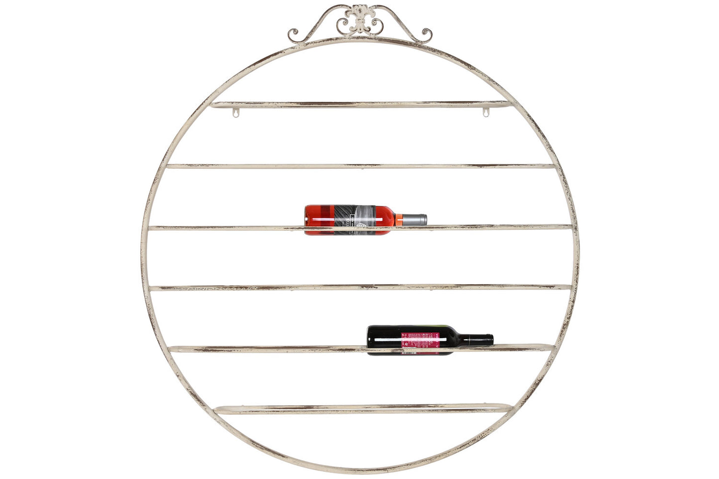 BOTELLERO METAL 105X9:5X114 ENVEJECIDO BLANCO