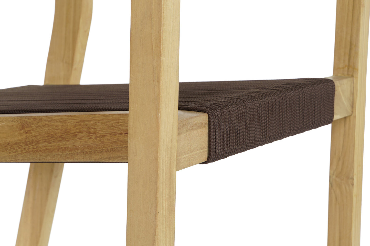 MESA SET 5 TECA CUERDA 90X90X75 54X56X84 MARRON