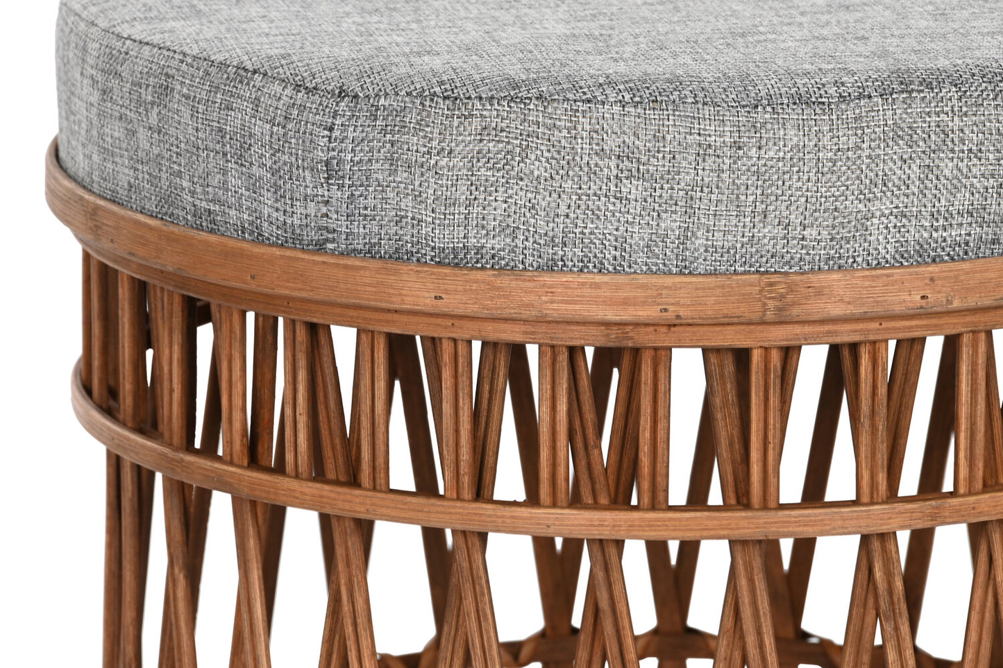 REPOSAPIES SET 2 BAMBU POLIESTER 40X40X48 MARRON