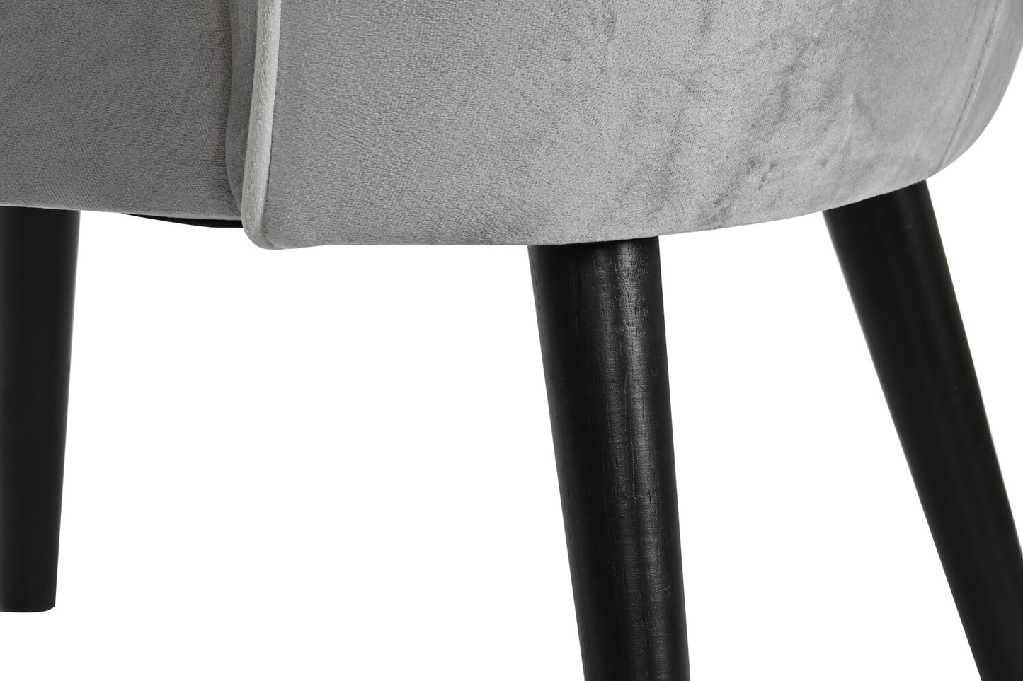 BUTACA POLIESTER MADERA 59X66X76 TERCIOPELO GRIS