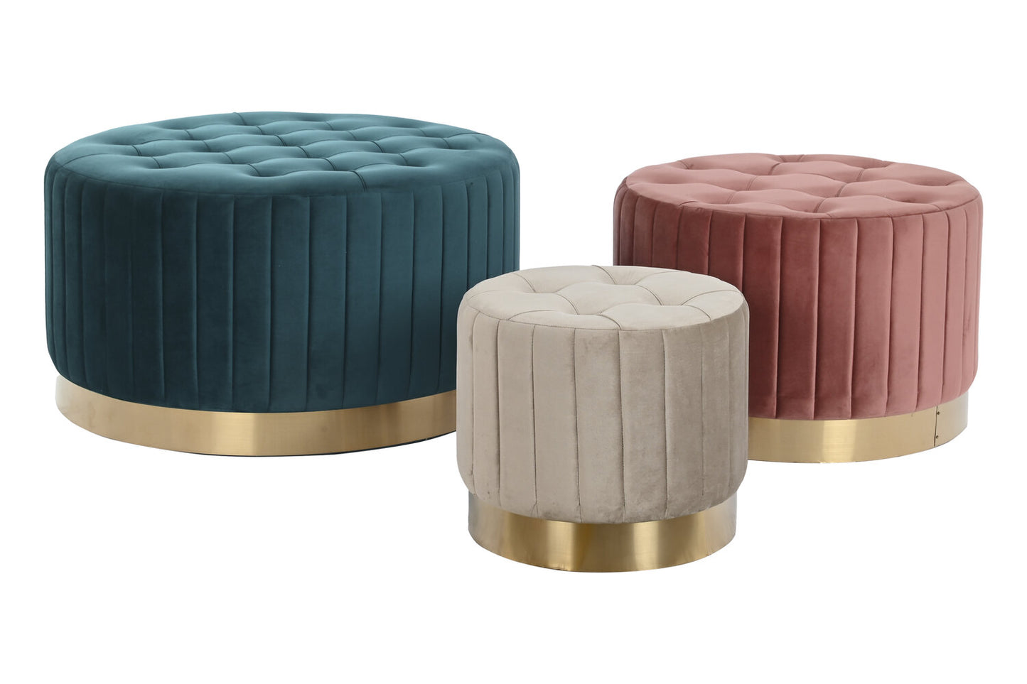 REPOSAPIES SET 3 POLIESTER METAL 80X80X45