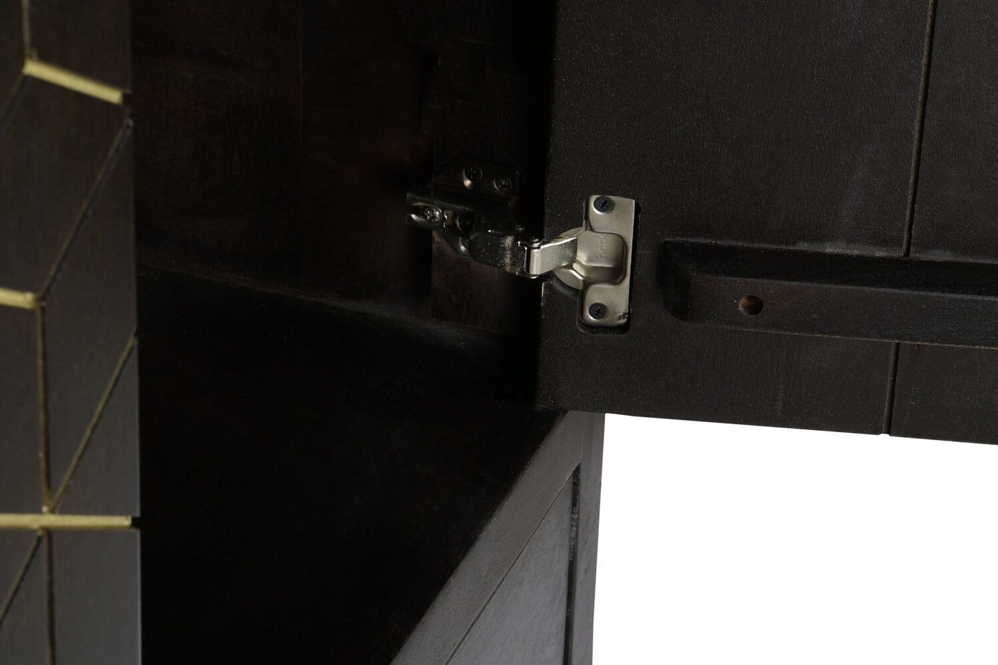 ARMARIO ACACIA METAL 100X40X175 MARRON OSCURO