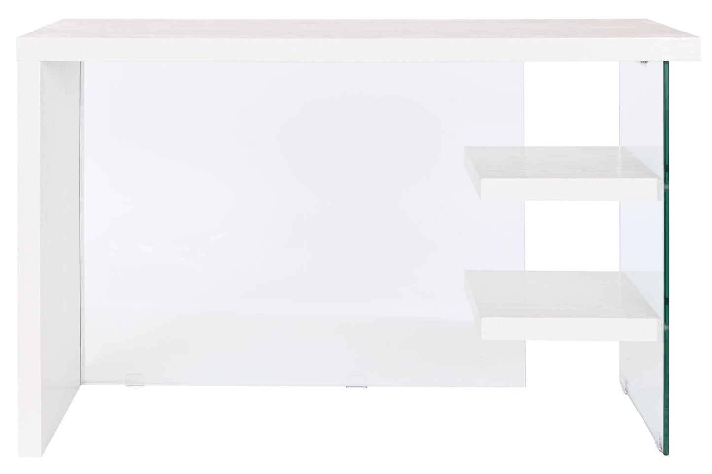 ESCRITORIO CRISTAL MDF 120X50X76 TEMPLADO BLANCO